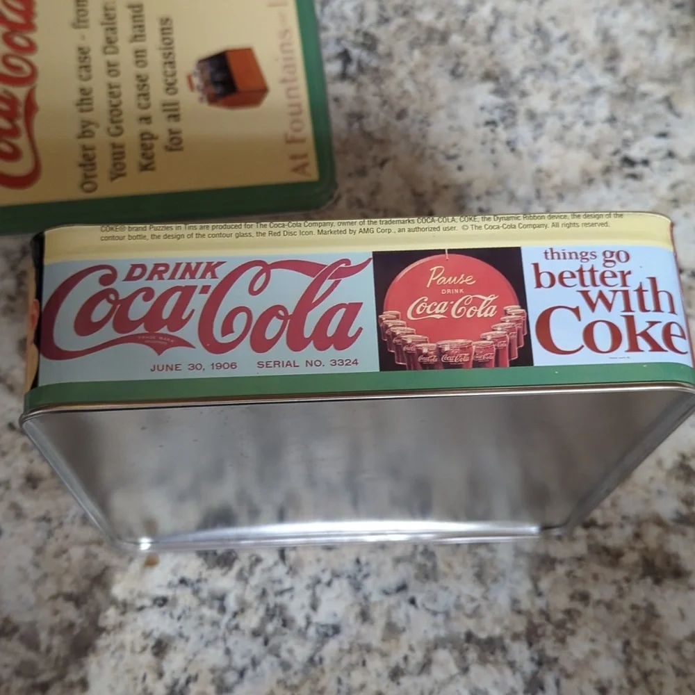 Vintage Tin Can Coca-Cola Tin Box 8.5 x 8.5 - great condition